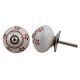 Red Tiny Floral Ceramic Knob
